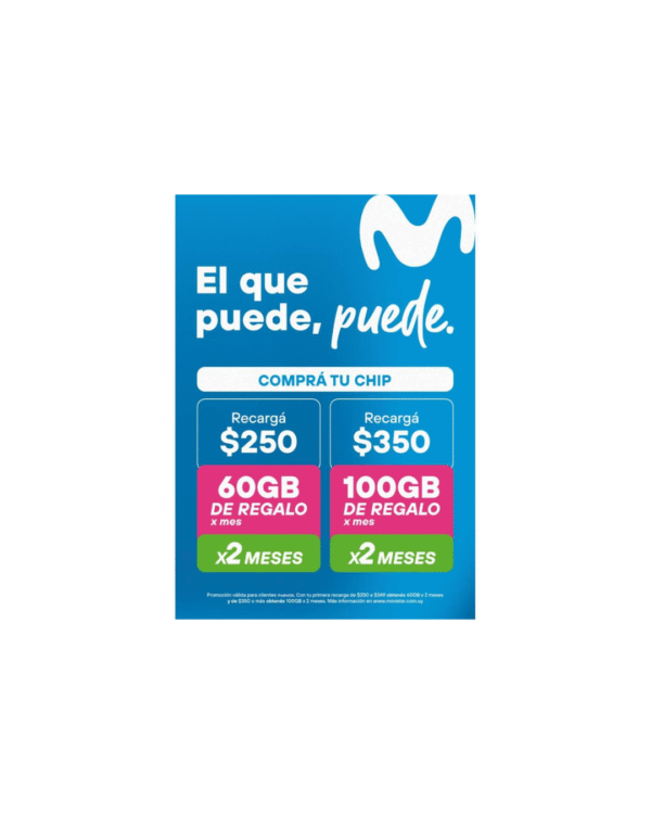 SIM Card Prepago Movistar | Chip activable para celular, sin contrato