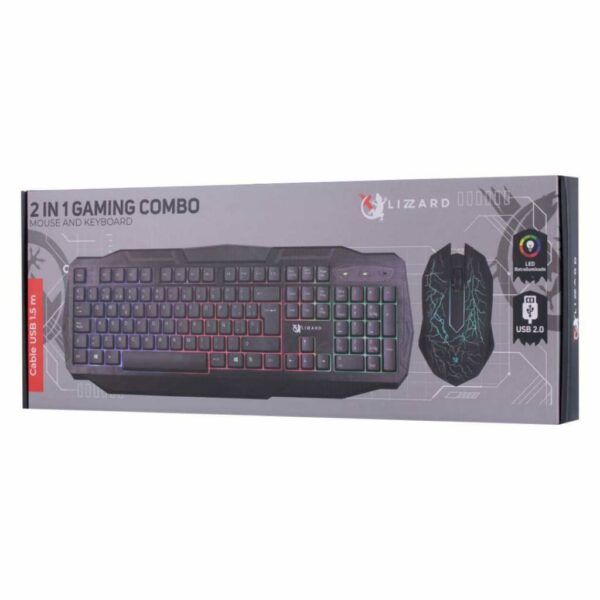 Combo Gamer XZZ CO-01 | Teclado y mouse RGB USB, diseño ergonómico y retroiluminado