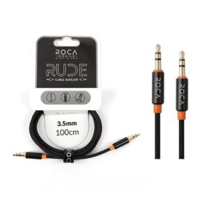 Cable Auxiliar Roca 3.5 mm a 3.5 mm | 1 m de largo, compatible con audio universal