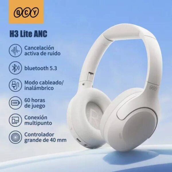 Auricular Bluetooth QCY H3 Lite Blanco – Sonido Inalámbrico de Alta Calidad by Xiaomi
