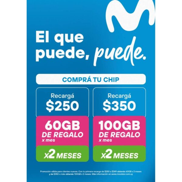 SIM Card Prepago Movistar | Chip activable para celular, sin contrato