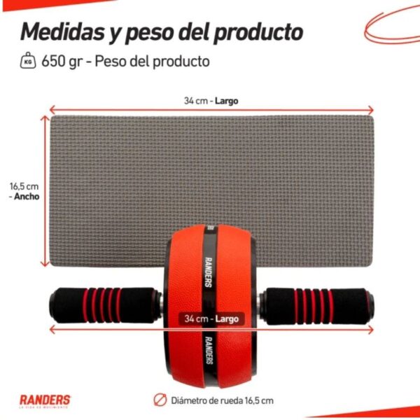 Rueda para Abdominales Ab‑Wheel Randers ARG‑014‑X – Tonifica tu Core