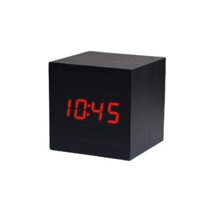 Reloj LED de Madera Modelo VST-869 – Despertador Digital con Alarma y Temperatura
