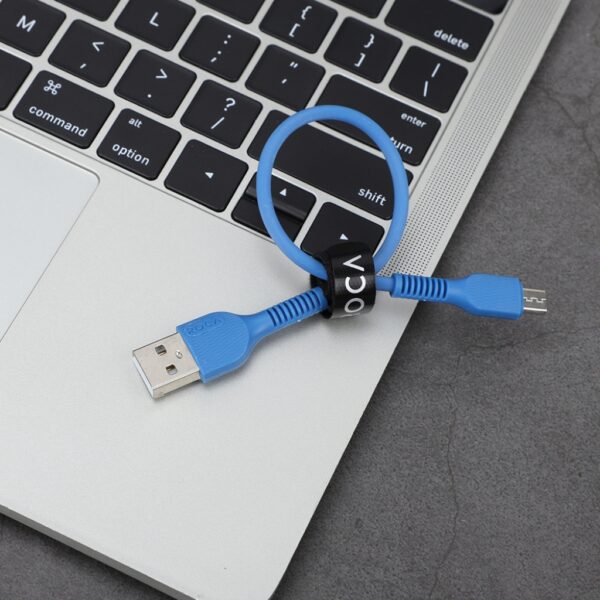 Cable de datos Roca Vit USB-A a Micro‑USB 20 cm – 2,4 A azul